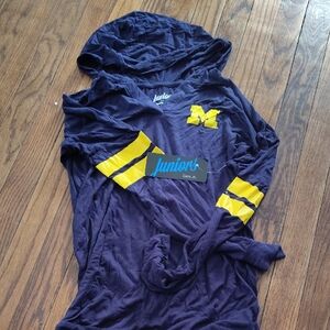 Juniors Navy and Yellow Women's Hoodie